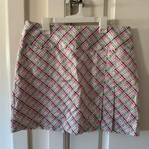 Lady Hagen Plaid Pink and Green Women's Skort Size 10